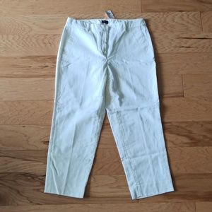 NWT J. Crew White Crop Pants - SIZE 12